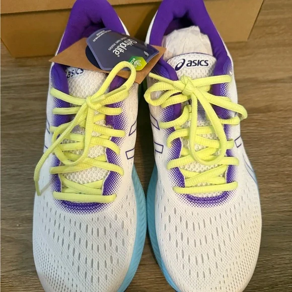 Women’s ASICS GEL-EXCITE 8 White/Ocean Decay Style 1012B214-100 Size 10 - Picture 3 of 6